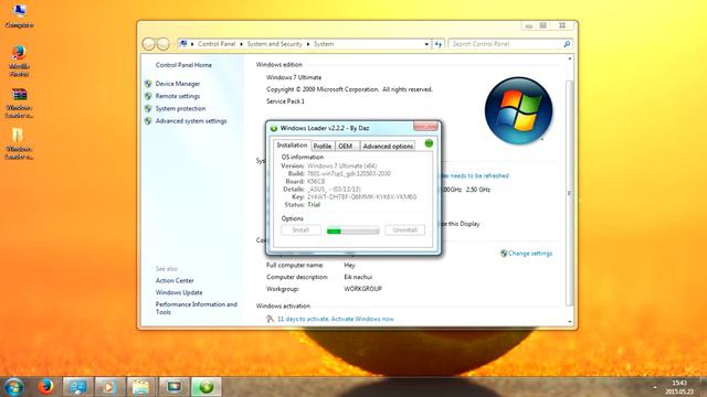 Windows 7 Loader v2.2.2 by Daz смотреть онлайн