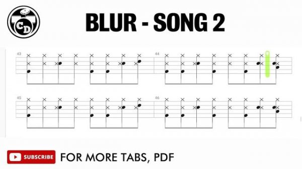 Blur - Song 2 (🔴 Drum Notation | Tutorial) @chamisdrums Bass Tabs on @ChamisBass