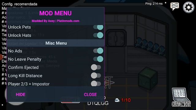 NUEVO MOD MENU 2021.3.5a PARA AMONG US / AMONG US MOD MENU ANTIBAN / MOD MENU ULTIMA VERCION смотреть онлайн