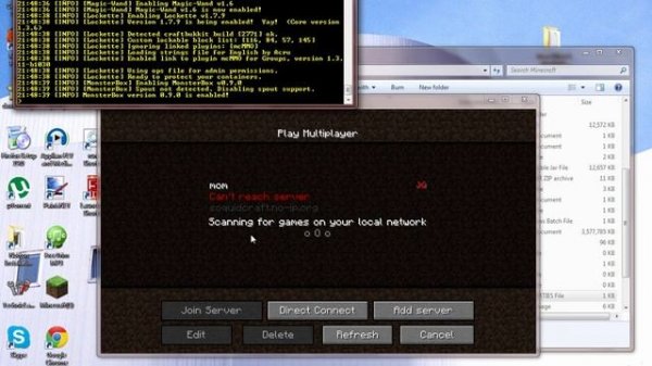 minecraft server problem Connection refused connecting