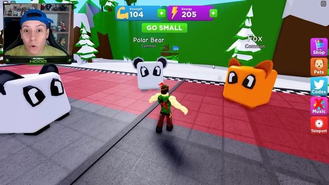 PUXANDO PESO PRA FICAR SUPER FORTE NO ROBLOX!! (Super Strong Simulator) смотреть онлайн