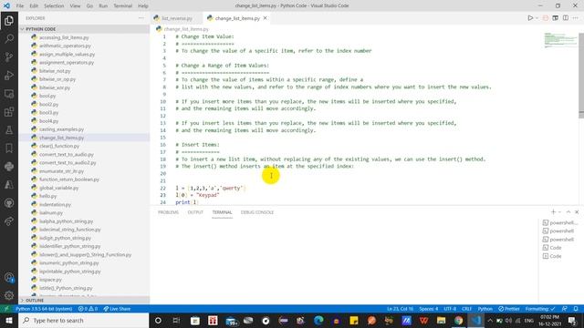 Change List Item In Specific Index #103 #lingarajtechhub смотреть онлайн