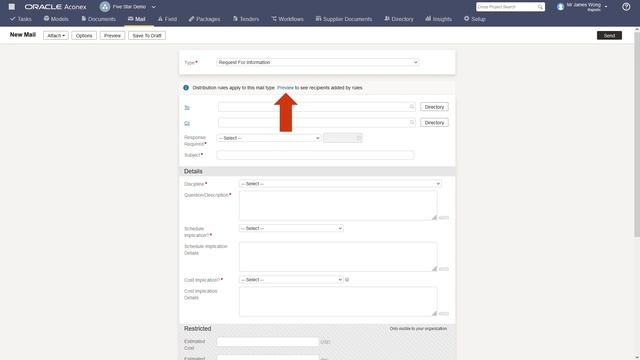 4.2.1 - Sending a new mail in ACONEX || Oracle ACONEX Complete Course смотреть онлайн