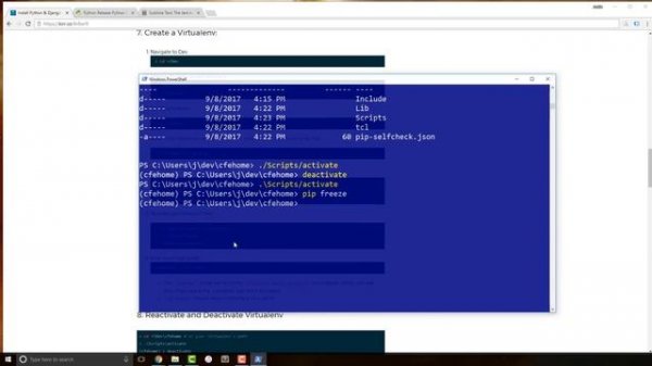 Install Python, PIP, Virtualenv, and Django on Windows 10 with PowerShell