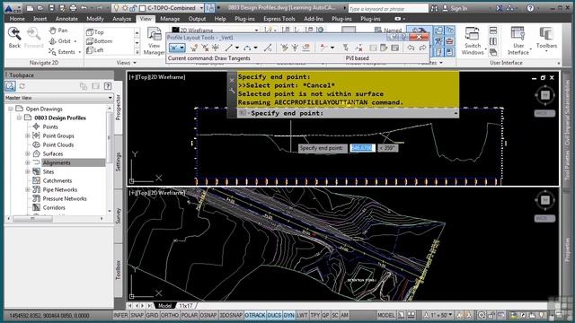 AutoCAD Civil 3D 2014 Tutorial | Designing Profiles смотреть онлайн