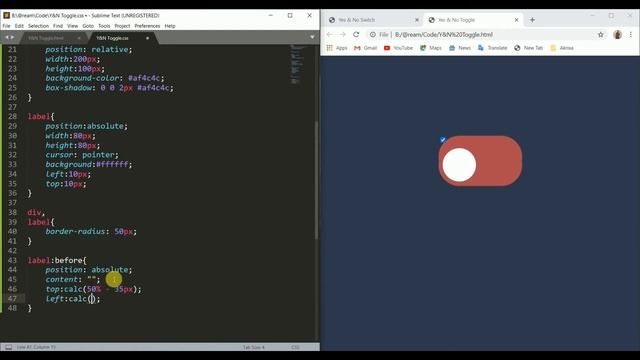 Create Yes & No Toggle Using Simple HTML and CSS | Custom Toggle Using Pure CSS смотреть онлайн