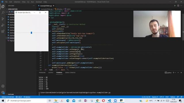PyQt5 : Slider Kullanımı (QSlider) #8 #pyqt5 #qslider #python #pyqtqwidgets #widget смотреть онлайн