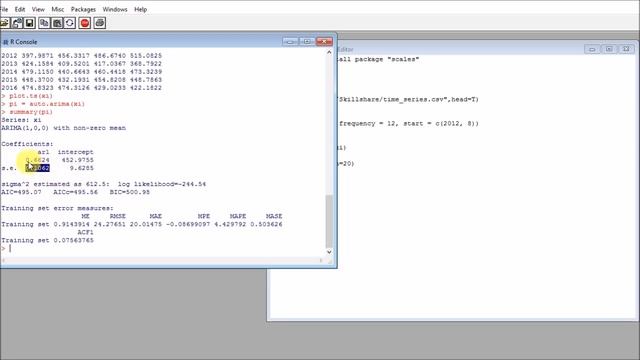 Using auto.arima from the forecast package in R смотреть онлайн
