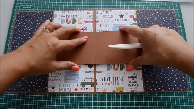 BABY FIRST BOY SCRAPBOOK IDEAS / SCRAPBOOK PAGE IDEAS / DIY POP-UP ELEMENT