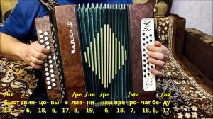 Песня неуловимых мстителей ("Бьют свинцовые ливни..."). Разбор на гармони.