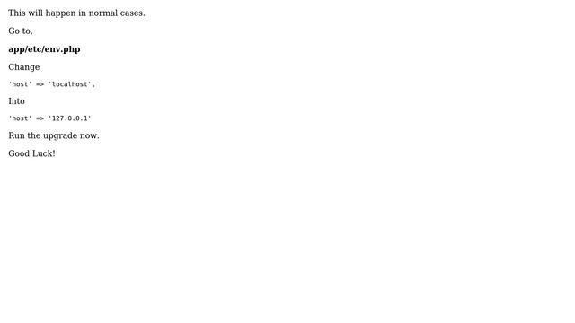 Magento 2: How to fix error `[Zend_Db_Adapter_Exception] SQLSTATE[HY000] [2002] No such file смотреть онлайн