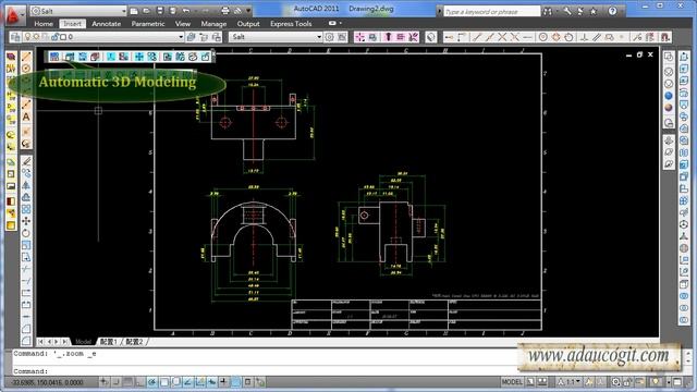 Adaucogit Salt's Automatic Dimensioning & Automatic 3D Modeling (an AutoCAD plug-in) смотреть онлайн
