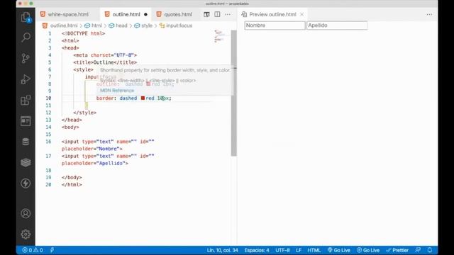 Propiedades de CSS | White Space | Outline | Quotes смотреть онлайн