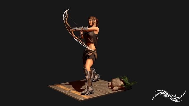 Elf Archer 3D model смотреть онлайн