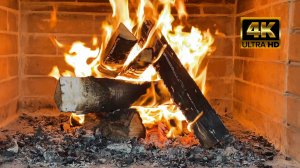 Камин, звук костра и приятная музыка.