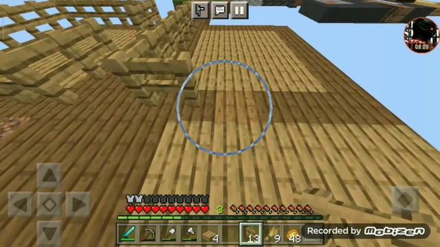 выживание на карте One Block #3 загон для животных и дом для жителей Minecraft Pe 1.19.10 One Block