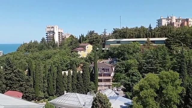 ЛЕТО 2022: Бескрайнее чёрное море... Вид с моего балкона в санатории "АЛУШТА" смотреть онлайн