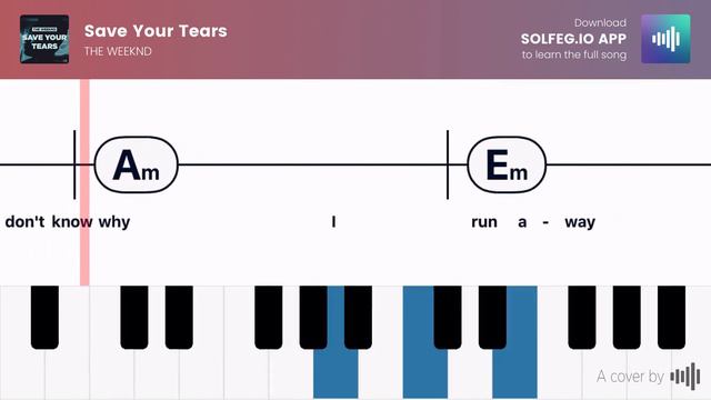 Save Your Tears piano chords - learn & play смотреть онлайн