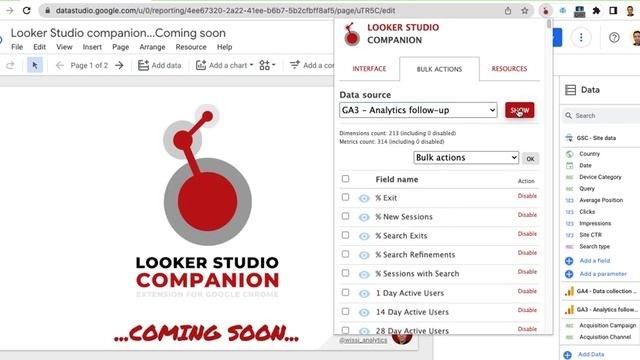 Looker Studio companion - Chrome extension in progress... смотреть онлайн