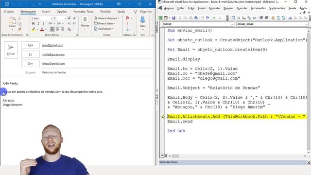 Enviar EMAIL pelo Excel com VBA (Com Anexo, CC e CCO) AUTOMATICAMENTE смотреть онлайн