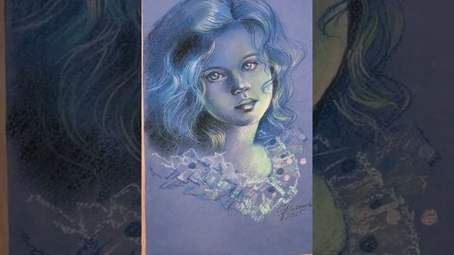 "Синий портрет" - быстрая зарисовка смотреть онлайн