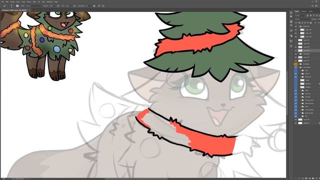 Speedpaint - Holly The Jolly Xmas Cat! ? смотреть онлайн