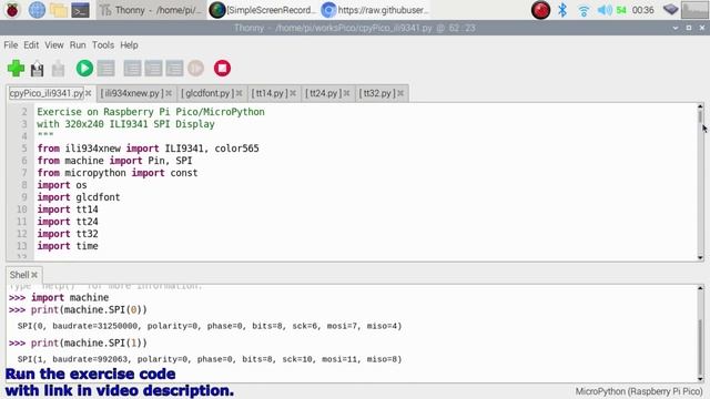 Raspberry Pi Pico/MicroPython + 320x240 ILI9341 SPI Display, using jeffmer/micropython-ili9341 lib. смотреть онлайн