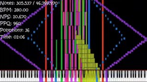 [Black MIDI] Katyusha Black Extreme Final.mid 46.76 Million Notes | Carlos S.M.