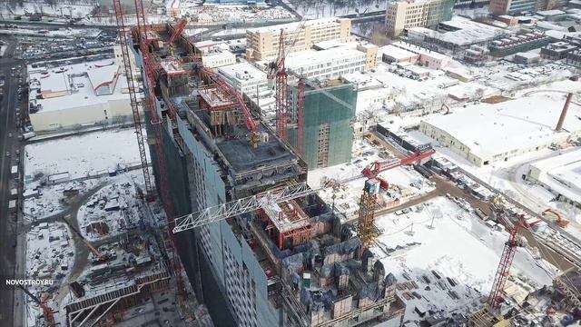 Аэросъемка ЖК «Селигер Сити» от 10 марта 2018 года смотреть онлайн
