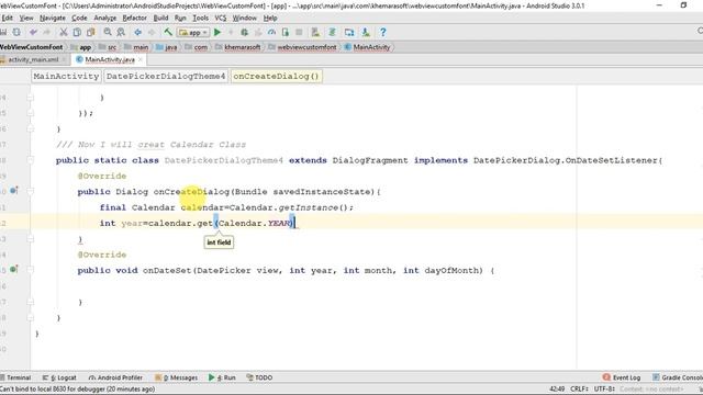 Date Picker Android смотреть онлайн