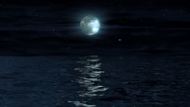 Relaxing Moon View 4K - Super Moon & Ocean Waves Relaxation смотреть онлайн