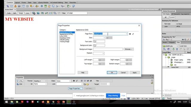 Dream weaver - creating new site - steps смотреть онлайн