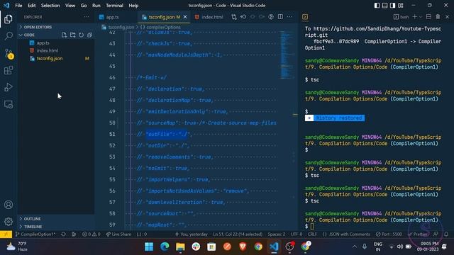 Compilation options in TypeScript in Hindi - Zero to Advance - Episode 10 смотреть онлайн