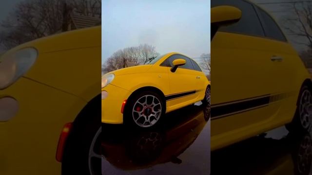 Fiat 500 sport fun car to drive #fiat #fiat500 #yellow смотреть онлайн