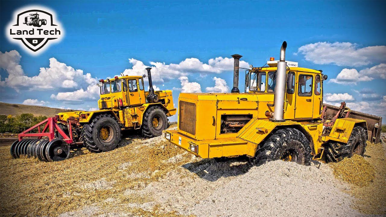 Кировцы К-700 трамбуют силос! Трактор буксует на свекольном жоме! смотреть онлайн