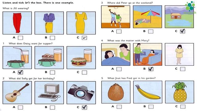 Movers 1 - Test 1 - Part 4 - Listening With Answer Booklet
