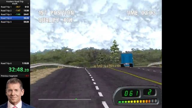 SpeedRun - Hooters: Road Trip - Playstation 1 - Easy - Any% - 1:06:22.46 смотреть онлайн
