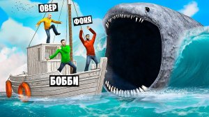 ОГРОМНЫЙ МОРСКОЙ МОНСТР ОХОТИТСЯ НА НАС! ОПАСНЫЙ БЛУП ПРОТИВ ЛЮДЕЙ! ВЫЖИТЬ В ОКЕАНЕ В Garry`s Mod