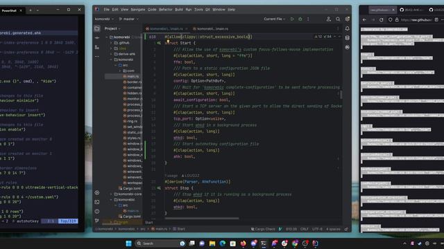 AHK Autostart Support W/ Static Cfg | Developing In Rust 🦀| Komorebi | Win11 Tiling Window Manager