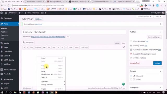 WordPress Tutorial part 6.4: Carousel shortcode смотреть онлайн
