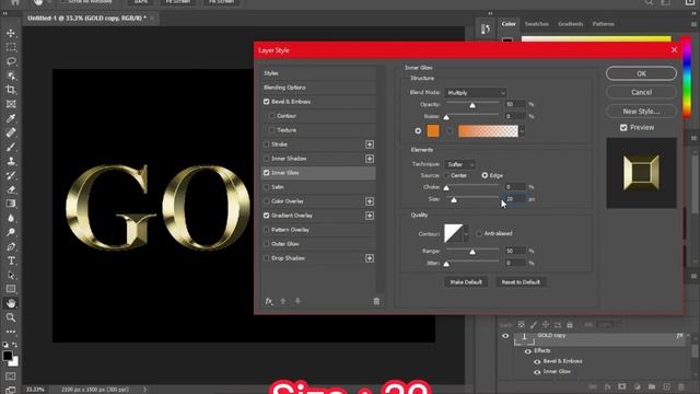 adobe photoshop me gold text kaise likhe|Adobe PhotoShop GOLD Text Effect смотреть онлайн
