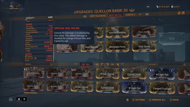 Warframe- Quellor Build 2021 [3 forma] Best Alt Fire Build смотреть онлайн