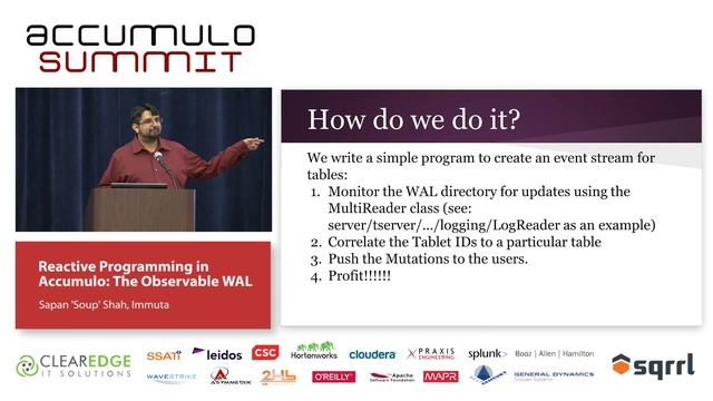 Reactive programming in Accumulo: The Observable WAL смотреть онлайн