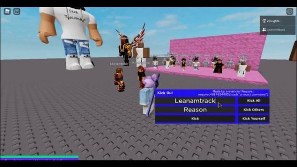 Kick GUI ROBLOX SHOWCASE KICK GUI! SS REQUIRE SCRIPT!