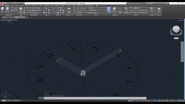 Autocad 3D, how to drawing 3D watch смотреть онлайн