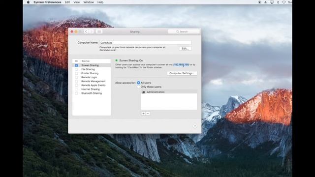 How to set up Screen Sharing on a Mac for VNC connections. смотреть онлайн