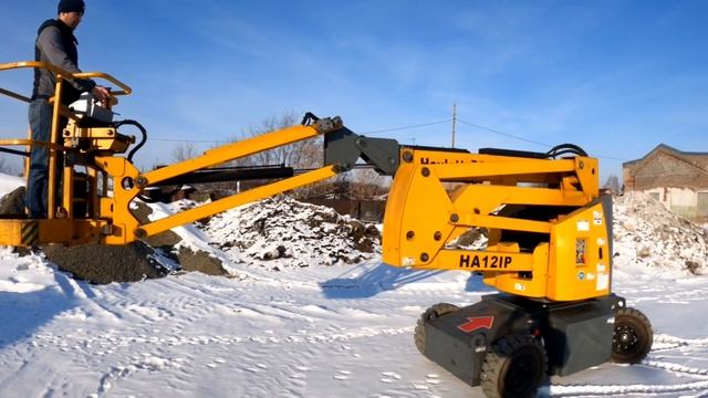 Обзор на электрический подъемник коленчатого типа! Haulotte HA 12 IP смотреть онлайн