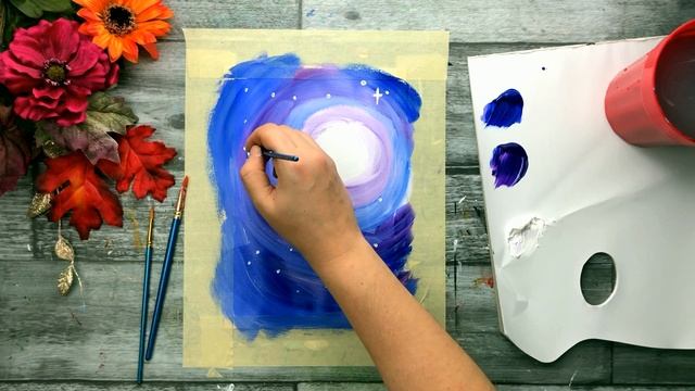 РИСУЕМ ЗИМУ И ЕЛОЧКИ • Очень простой рисунок красками • смотреть онлайн