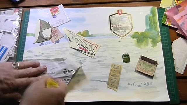 как сделать коллаж с акварели смотреть онлайн