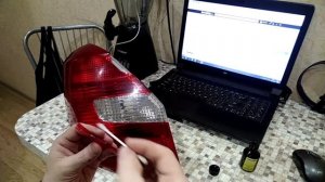 Ремонт заднего фонаря авто (склейка пластика)